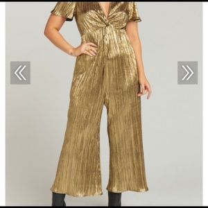 Show Me Your Mimi gold jumpsuit! Small. Like new